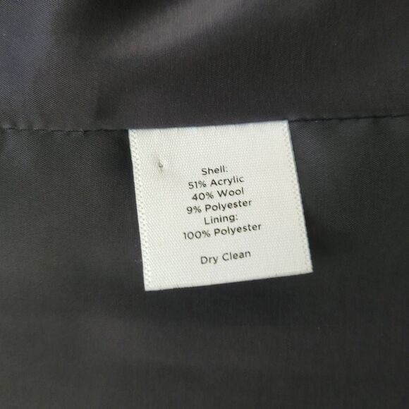 Talbots wool blend black chanel inspired blazer office workwear goth preppy acad - Picture 7 of 12